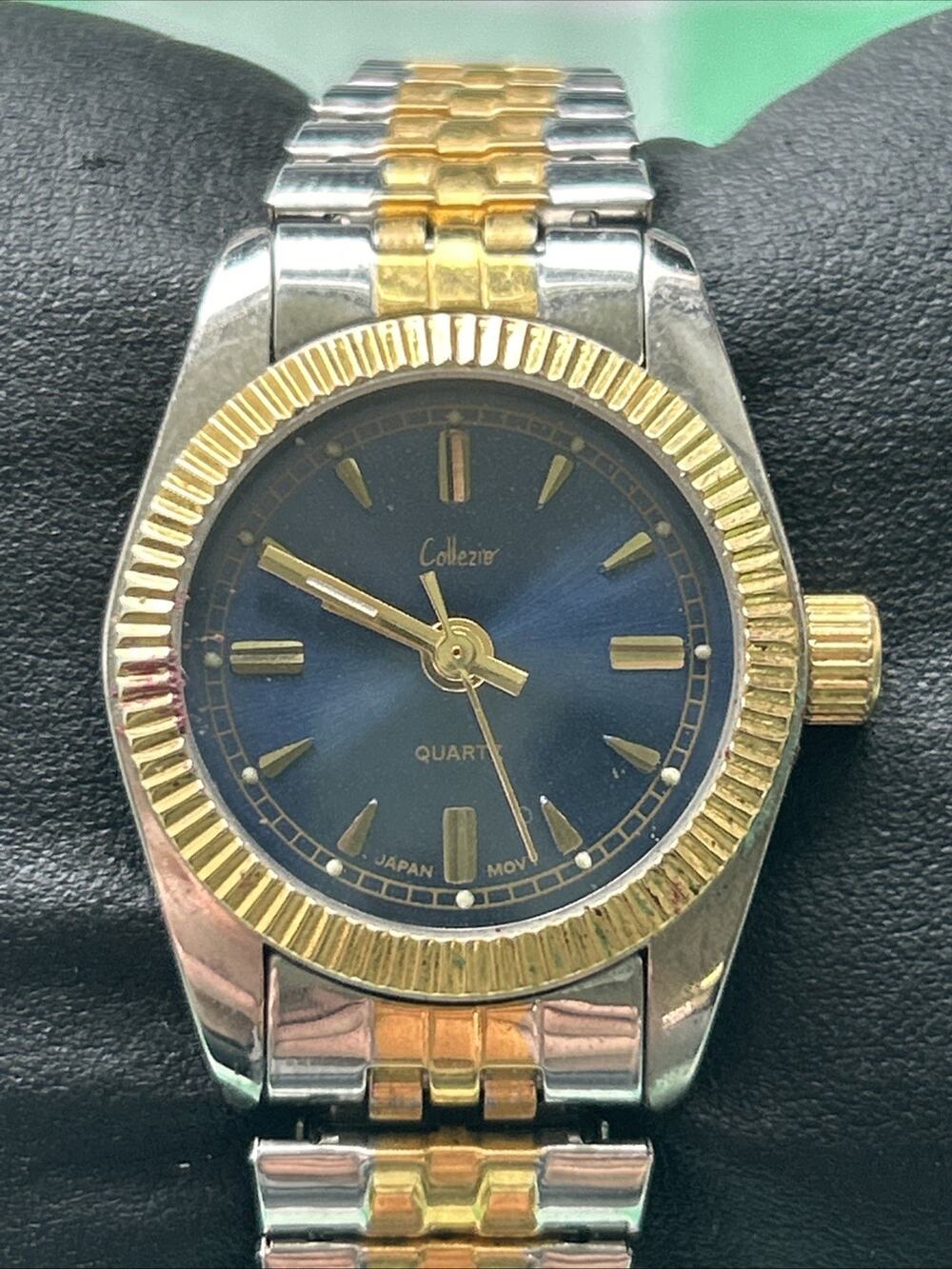 Collezio Two Tone Navy Blue Dial Women’s Quartz Watch